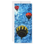 hot air balloons watercolor painting illustration rack cards