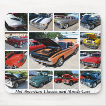 Hot American Classics and Muscle Cars Mousepad