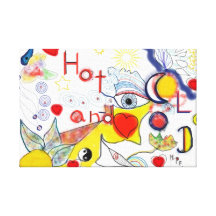 Hot and Cold toile sur des cadres de clavette Impression Sur Toile