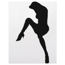 hot babe silhouette icon letterhead template
