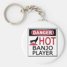 Hot Banjo Player Key Chain