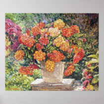 Hot Begonia Oil Painting Print