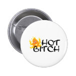 Hot Bitch (Flames) Pinback Buttons