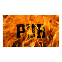 Hot Burning Fire Pub Business Card