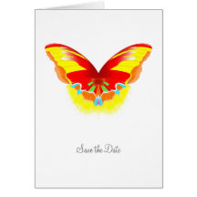 Hot Butterfly  - Save the Date Card