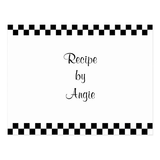Hot Chicken Salad Recipe Card Postcard