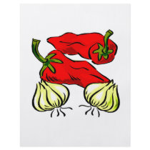 Hot Chili Pepper and Onion Graphic Flyer