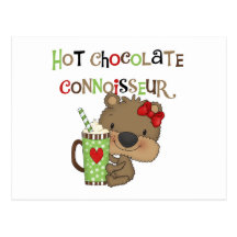 Hot ChocolateConoisseur Girl Bear Postcard