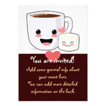 Hot Cocoa and Marshmallow Invitation