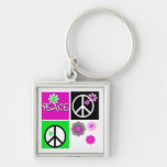 Hot Colours Peace T-shirts and Gifts Key Chain