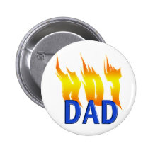 Hot Dad and Flames Pins