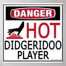 Hot Didgeridoo Player Poster