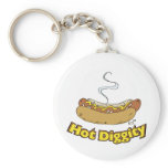 Hot Diggity ~ Hot Dog / Hot Dogs keychains