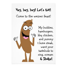 Hot Dog Cookout Party Invitation
