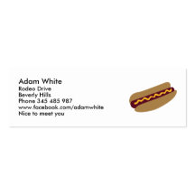 Hot dog fast food business cards