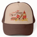 Hot Dog hat (brown/tan)