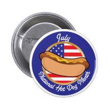 Hot Dog National Pinback Button