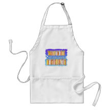 Hot Dog Parade with blue background Aprons