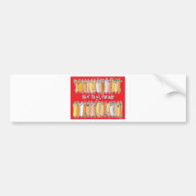 Hot Dog Parade with red background Bumper Sticker