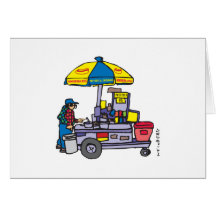 Hot Dog Stand Greeting Card
