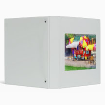 Hot Dog Stand in Mall 3 Ring Binder