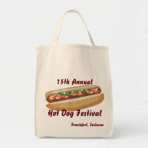 Hot Dog Tote Canvas Bag