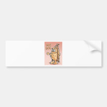 Hot Dog waving Bumper Sticker