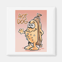 Hot Dog waving Magnet