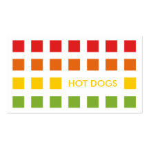 HOT DOGS (mod squares) Business Cards