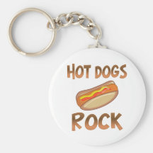Hot Dogs Rock Key Chains