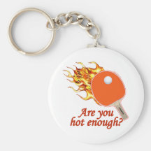 Hot Enough Flaming Ping Pong Key Chains