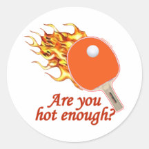 Hot Enough Flaming Ping Pong Sticker