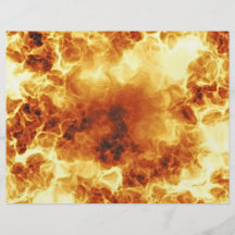 Hot Fiery Exploding Flames Personalized Flyer