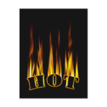 "Hot" - Fire Post Card