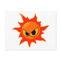 Hot Fire Smiley Face Post Card
