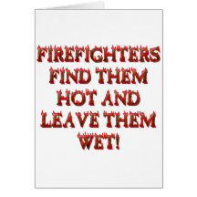 HOT FIREFIGHTERS GREETING CARDS