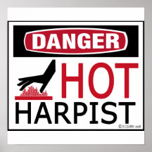 Hot Harpist Print