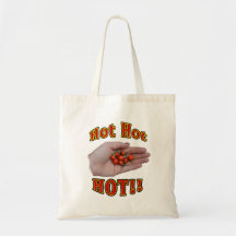 Hot Hot HOT Cascabel Peppers in Hand Canvas Bag