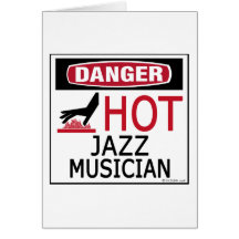 Hot Jazz Musician Greeting Card