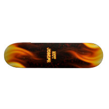Hot Joseph fire and flames red marble. Skateboard Deck