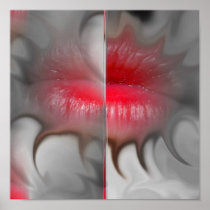 Hot Lips Canvas Posters