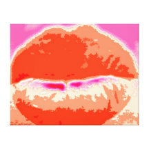 Hot Lips (Large) Stretched Canvas Prints
