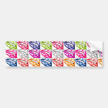 Hot Lips Pop Art Bumper Sticker