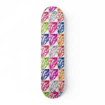 Hot Lips pop art skateboard