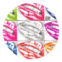 Hot Lips Pop Art  Stickers