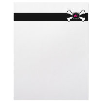 hot lips skull bottlecap crossbones design personalized letterhead
