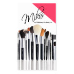 Hot Makeup Brushes - Cosmetologist, Makeup Artist business cards