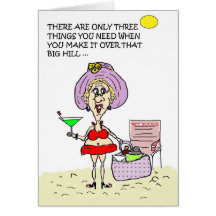 Hot Mama Over The Hill Martini Beach Card