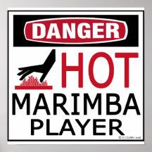 Hot Marimba Player Print