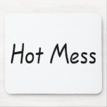 Hot Mess (Blk) Mouse Mats